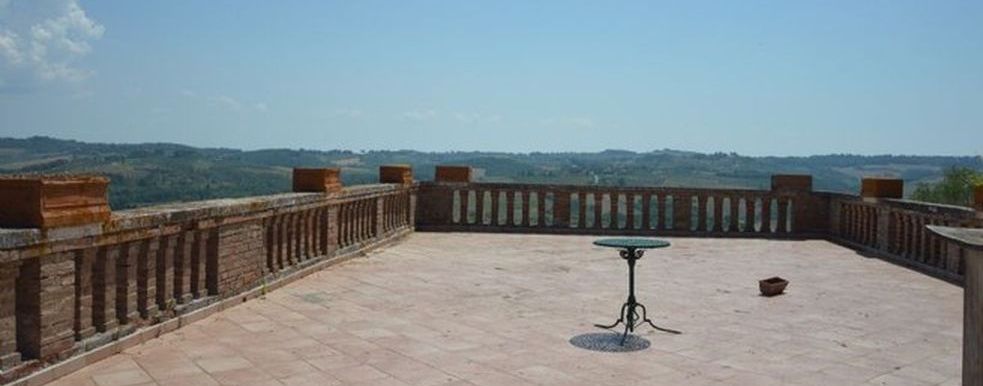 For Sale Farm MONTERIGGIONI. A big estate with 210 ha of land for sale, which is located on a hilltop overlooking...